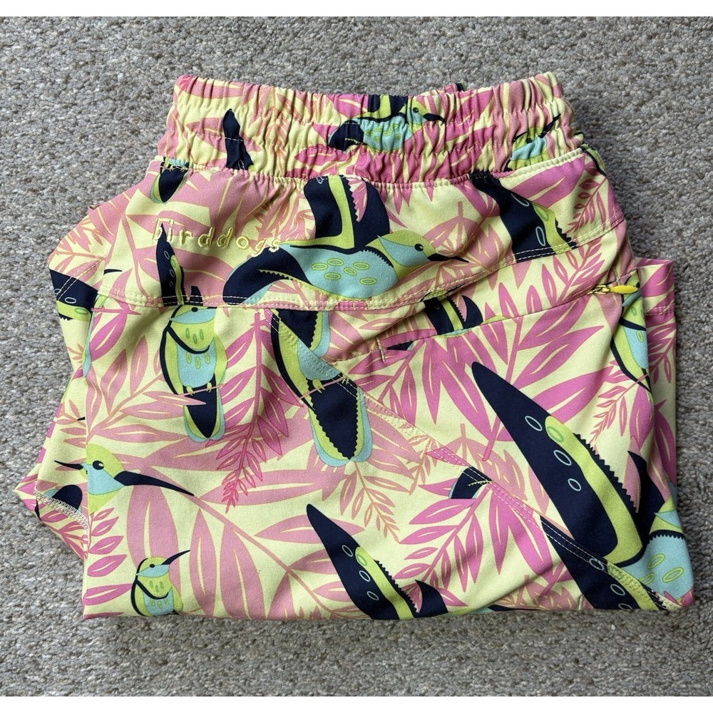 Birddogs Boom For Your Boomstick Medium Tropical Swim Shorts Hummingbirds Lined